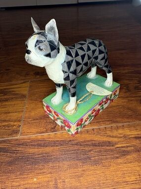 Jim Shore Heartwood Creek Boston Terrier figurine “charlei”